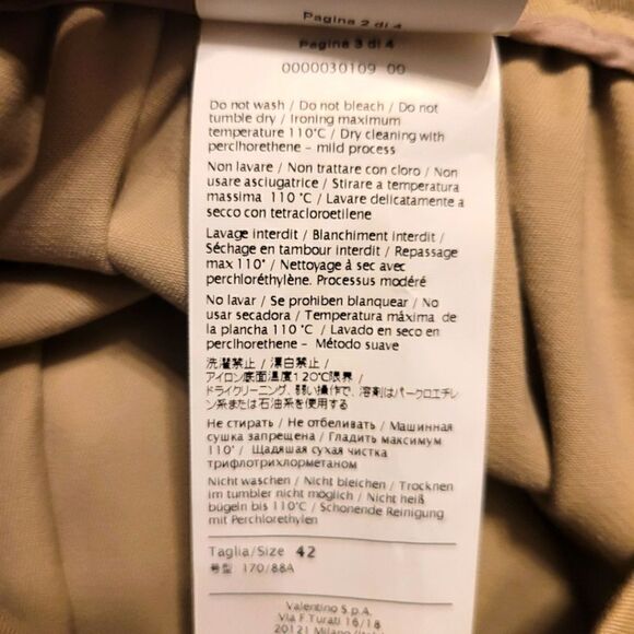 Red Valentino Lace Flowy Mini Skirt Tan Size 42 ITALY 4 US - Picture 7 of 7